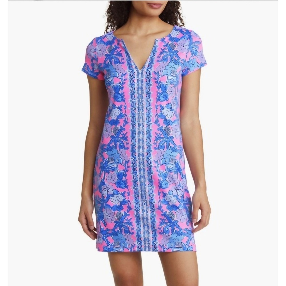 Lilly Pulitzer New With Tags UPF 50 Sopheletta Short Sleeve Dress Size XL Pink